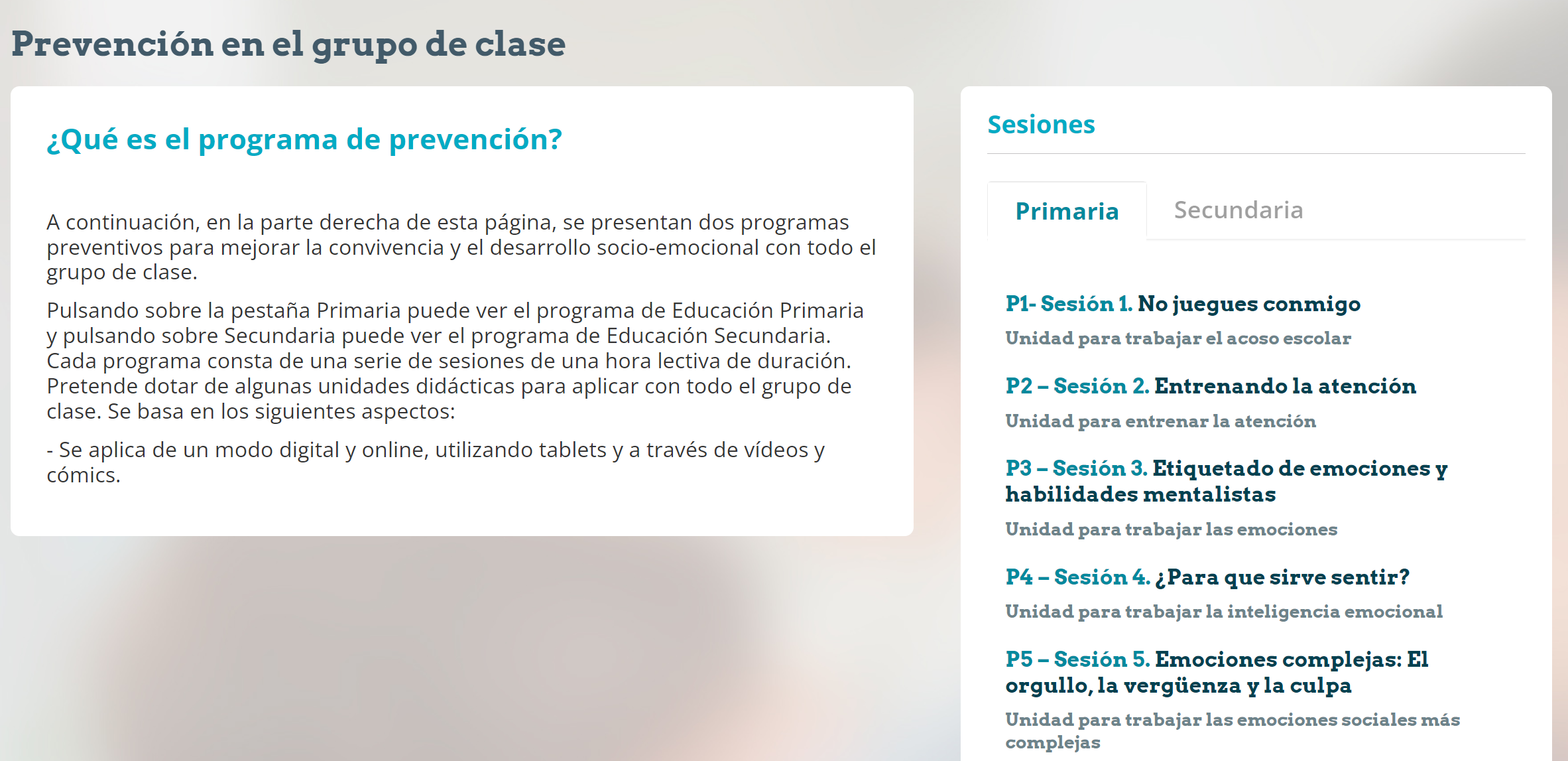 Fotos de la página web de sociescuela formación